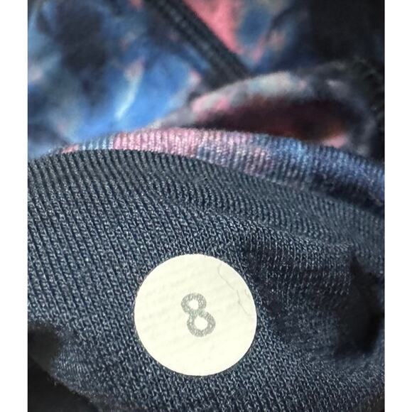 LULULEMON Wunder Under Leggings Size 8 Moody Mirage Bark Berry Navy Pant 26” - Picture 6 of 6